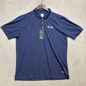 NWT Men's Callaway Opti-Dri Short Sleeve Golf Polo Shirt Dark Blue X-Large XL